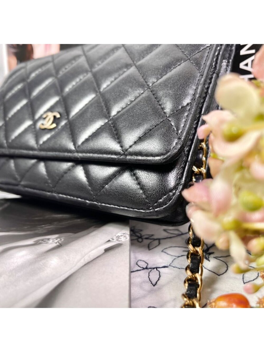 Chanel Chain Wallet Lambskin Quilted Shoulder Bag - Picture 6 of 16